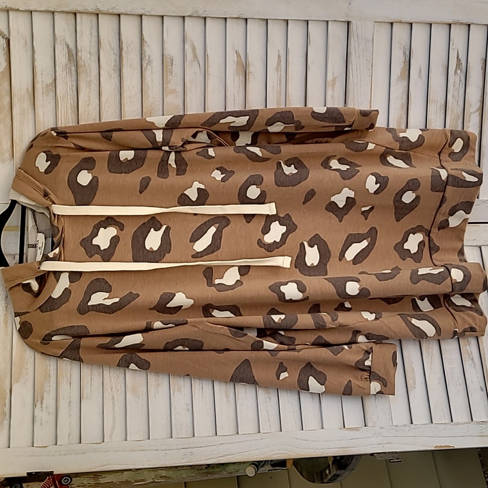 Zenana Leopard Hoodie Dress